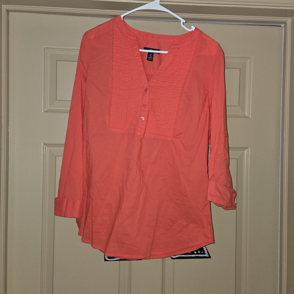 GAP Women's Vibrant Coral Blouse